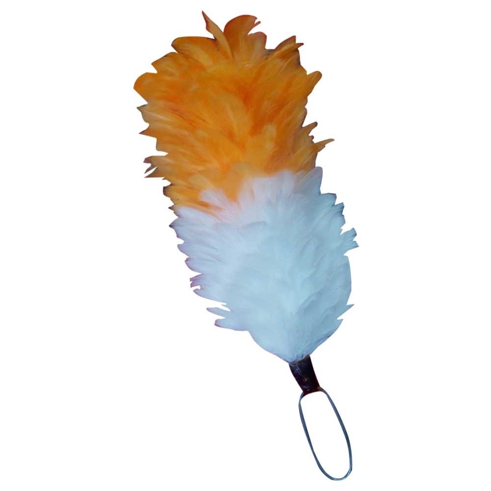 TC Feather Plume Hackle Glengarry Cap Golden & White/Balmoral plume hackle 6"