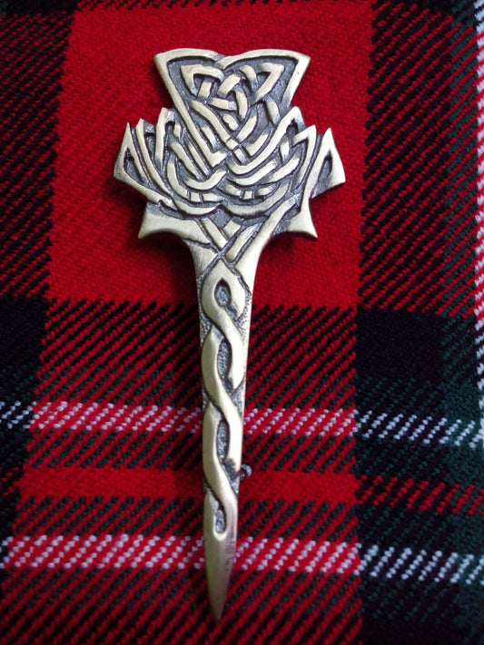TC Antique Modern Thistle Kilt Pin.Scottish thistle kilt Pins,Highland thistle