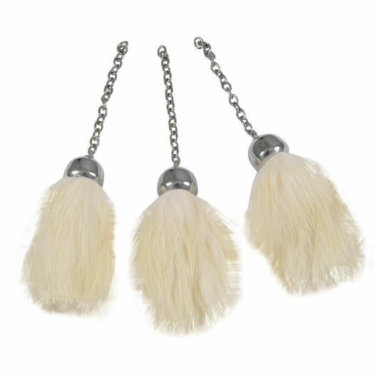 Scottish Full Dress Sporran Tassels White Rabbit Fur/sporran Tassels-Tc