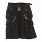Black Jeans Utility Kilt with D-Rings, Straps & Cargo Pockets – Street-Ready, Tactical Style