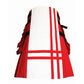 Men’s Red Utility Kilt with White Front – Bold Modern Highland Style