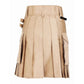 Men’s Light Brown Leather Utility Kilt – Rugged Style with a Refined Edge