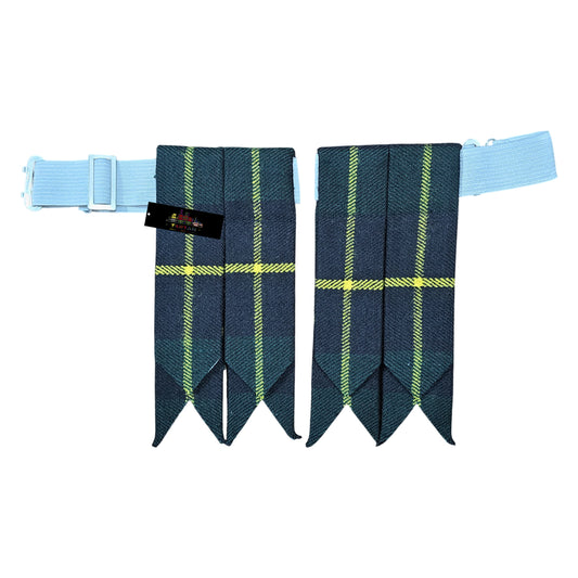Hunting Wallace Tartan Kilt Flashes – Traditional Scottish Highland Wear Accessory