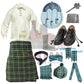 US Army themed Scottish kilt set for men with military-style Highland wear